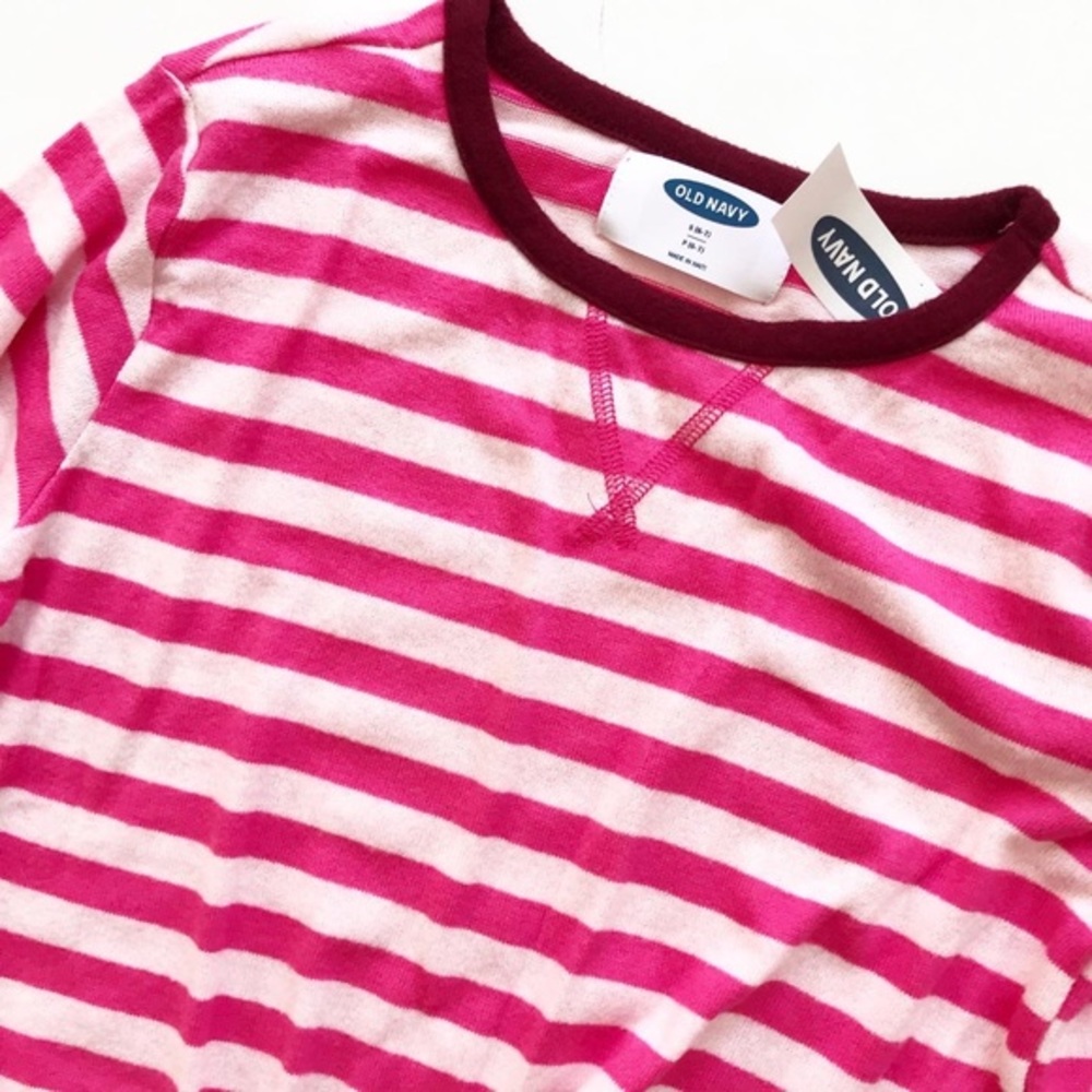 Old Navy NWT pink plush front tie top S(6/7) - Picture 2 of 4